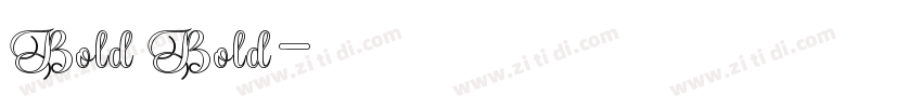 Bold Bold字体转换